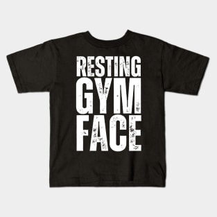 Resting Gym Face Kids T-Shirt